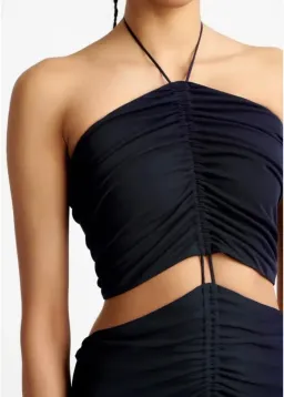 Dion Lee Gathered Dress Black Size 8  for rent on The Volte - image 3