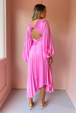 Acler Palms Midi Dress in Confetti Pink Size 8 for rent on The Volte - image 3