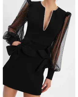 Rebecca Vallance Alyssa Mini Dress Black Size 8 for rent on The Volte - image 2