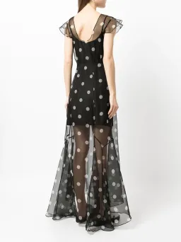 Sir the Label Margot Low Back Gown Black Polka Dot Print Size 1 /AU 8 for rent on The Volte - image 3