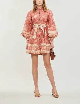Zimmermann Veneto Border Short Dress Floral Size 1 / Au 10 for rent on The Volte - image 1