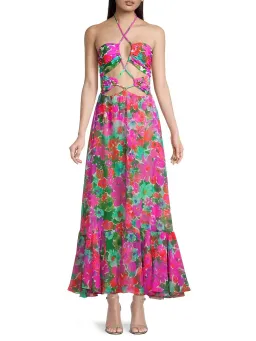 Patbo Gabi Cutout Floral Maxi Dress Size XS/ AU 6 for rent on The Volte - image 1