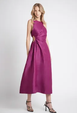 Aje Chateau Cut Out Dress Fuchsia Size 8 for rent on The Volte - image 1