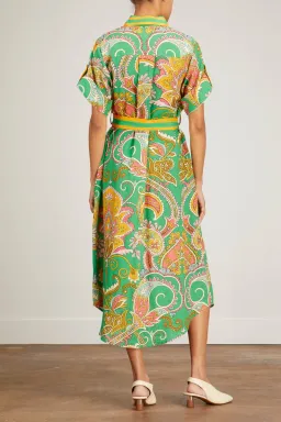 Alemais Marion Shirtdress Green Print Size 10 for rent on The Volte - image 4