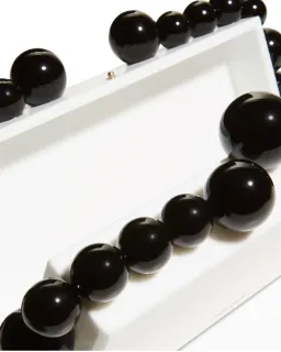 Cult Gaia Eos Clutch Black/White for rent on The Volte - image 7