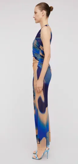 Scanlan Theodore Italian Watercolour Print Dress Blue Size 10 / M for rent on The Volte - image 2