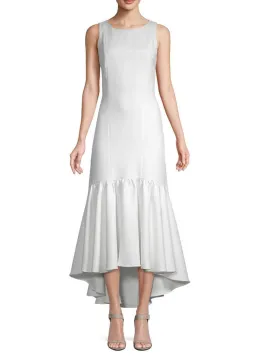 White Story Amani Frill Hem Dress in White Size 10 for rent on The Volte - image 1