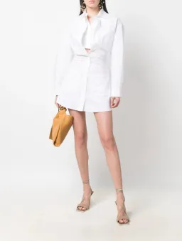 Jacquemus La Robe Baunhilha Mini Dress White Size 40 / Au 12 for rent on The Volte - image 1