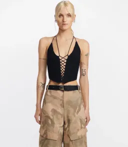 Dion Lee  Crochet Tie Corset Black Size S / Au 8 for rent on The Volte - image 2