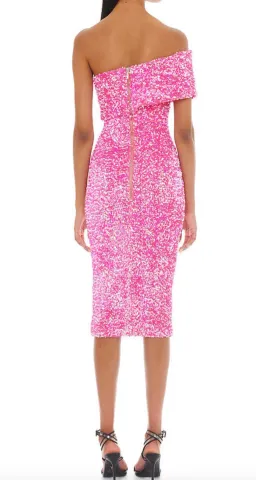 Eliya The Label Alyssa Sequin Dress Pink Size XS / Au 6 for rent on The Volte - image 3