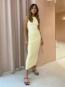 Bec & Bridge Sorbet Summer Midi Dress Yellow Size 8 / S for rent on The Volte - image 1