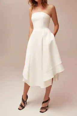 C/MEO Collective Making Waves Dress Ivory Size M for rent on The Volte - image 1