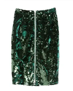 Suboo Suncoo Paris Green Sequin Skirt Size 8  for rent on The Volte - image 2