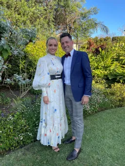 Leo Lin The Fields Silk Linen Dress White Size 8 for rent on The Volte - image 2