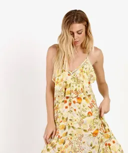 Spell & the Gypsy Sayulita Frill Maxi Dress Sunflower Print Size 12 for rent on The Volte - image 3