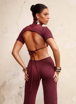 Arcina Ori Lexi Jumpsuit in Wine Size S / AU 8 for rent on The Volte - image 6