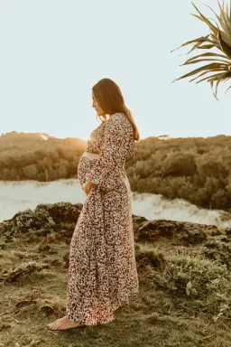 Matteau Voluminous Cropped Blouse and Draw Cord Split Skirt in Santal Print Size 2/Au8 for rent on The Volte - image 5