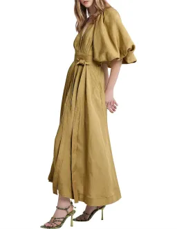 Aje Evermore Dress Olive Green Size 8 for rent on The Volte - image 2