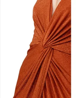 Significant Other Infinity Dress in Metallic Amber Size 8 for rent on The Volte - image 3