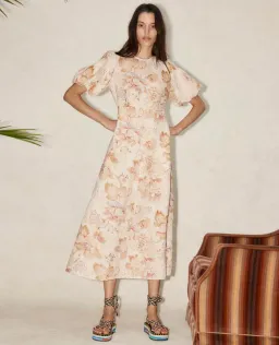 Alémais Philomena Midi Dress Print Size 12 for rent on The Volte - image 1