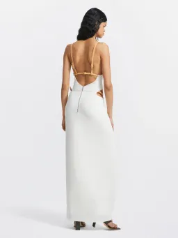 Dion Lee Bridle Gathered Dress White Size 6 / XS for rent on The Volte - image 3