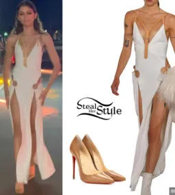 Dion Lee Bridle Gathered Dress White Size 6 / XS for rent on The Volte - image 4