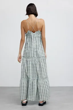 Significant Other Emily Maxi Dress in Mint Check Size 8 for rent on The Volte - image 3