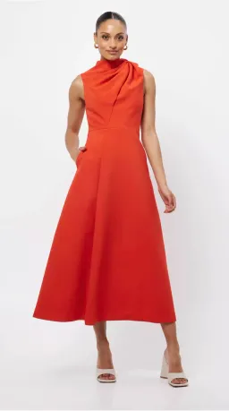 Mossman Cosmic Midi Dress Chili Size 8 for rent on The Volte - image 1