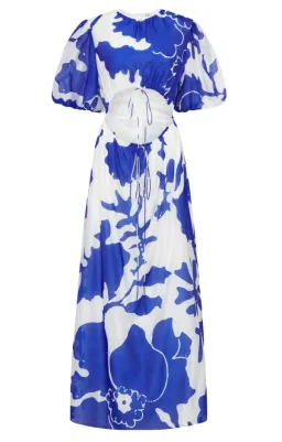 Sir the Label Vivi Puff Sleeve Maxi Dress Size Blue Print 2/Au 10 for rent on The Volte - image 4