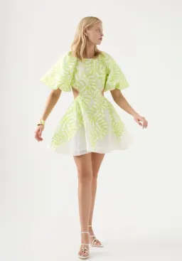 Aje Botanical Applique Mini Dress Green Size 6 for rent on The Volte - image 2