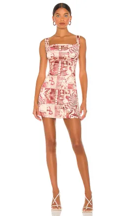Miaou Wanted Ginger Mini Dress Print Size S/Au 8 for rent on The Volte - image 1