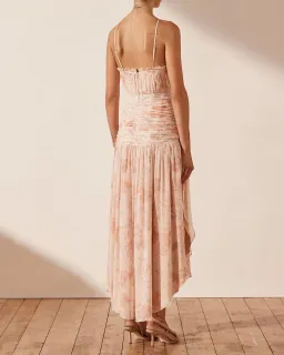 Shona Joy Faye Cross Front Midi Dress Blush & Multi Size 12 for rent on The Volte - image 4