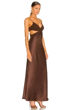 Bec & Bridge Nadia Twist Maxi Dress Chocolate Brown Size XS / AU 6 for rent on The Volte - image 2