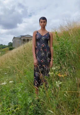 Erdem X H&M Sequin Midi Dress Floral Size 8 for rent on The Volte - image 2