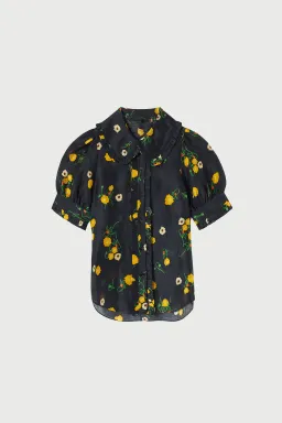 Lee Mathews Ketty Blouse in Navy Floral Size 1/Au 8 for rent on The Volte - image 6