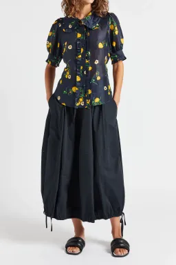 Lee Mathews Ketty Blouse in Navy Floral Size 1/Au 8 for rent on The Volte - image 1