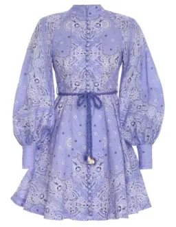 Zimmerman Button Up Mini Dress Print Size 14 for rent on The Volte - image 2