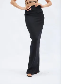 Monot Seashell Bra Top & High Low Maxi Skirt Set Black Size 6 for rent on The Volte - image 4