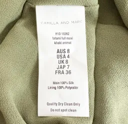 Camilla And Marc Tatami Full Maxi Dress Green Animal Print Size 8 for rent on The Volte - image 6