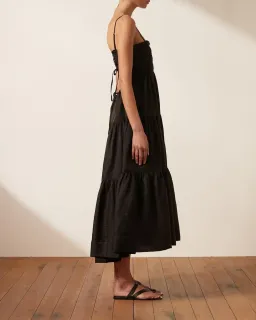 Shona Joy Bruna Linen Midi Black Size 8 for rent on The Volte - image 2