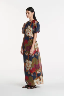 Sir the Label Bonita Puff Sleeve Gown Floral Size 1 / Au 8  for rent on The Volte - image 1