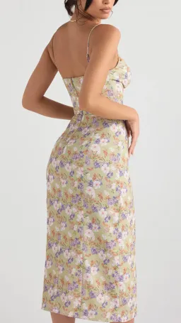 House of CB Charlotte Midi Sundress Green Floral Size 6 for rent on The Volte - image 3