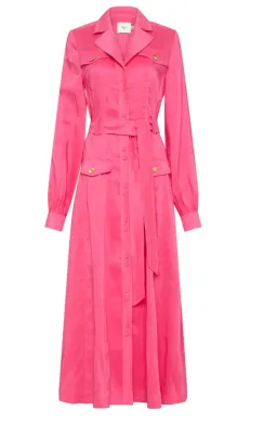 AJE Sophie Shirt Midi Dress Berry Size 10 for rent on The Volte - image 4