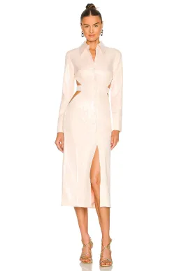 Alice McCall Night Sky Trench Dress Blush Pink Sequin Midi Dress Size 8 for rent on The Volte - image 2