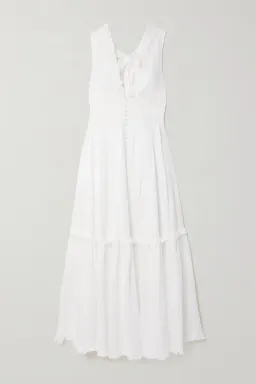 Joslin Juliet Rami Maxi Dress in White Size 8 for rent on The Volte - image 3