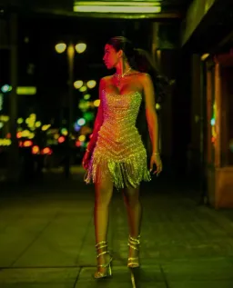 Albina Dyla Wild Corset Short Dress Silver/Nude Size 6 for rent on The Volte - image 4