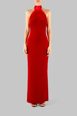 Carla Zampatti The I Love You Halter Gown Red Size 8 for rent on The Volte - image 3