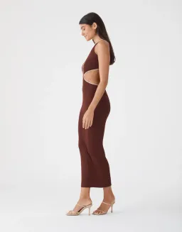 San Sloane Adrian Brown Dress Size 8 for rent on The Volte - image 3