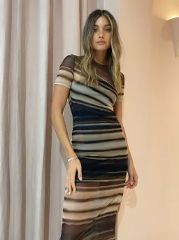 Bec & Bridge Watercolour Maxi Dress Print Size 8 for rent on The Volte - image 2