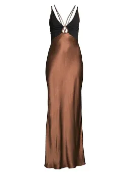 Bec & Bridge Kehlani V Neck Dress Brown Size 10 for rent on The Volte - image 4